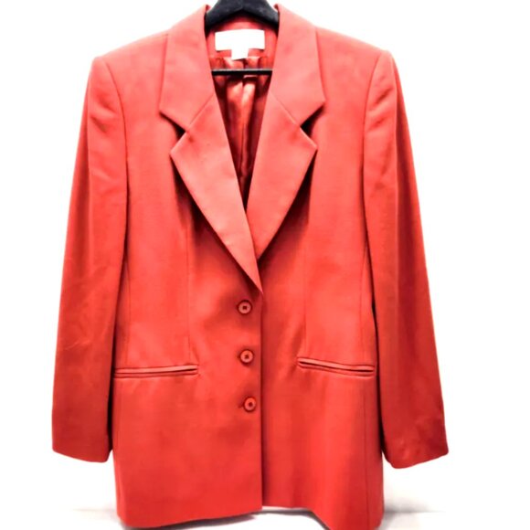 Vintage Jones New York Canada Burnt Orange Long Line Blazer size 10, 3 button - Picture 1 of 10